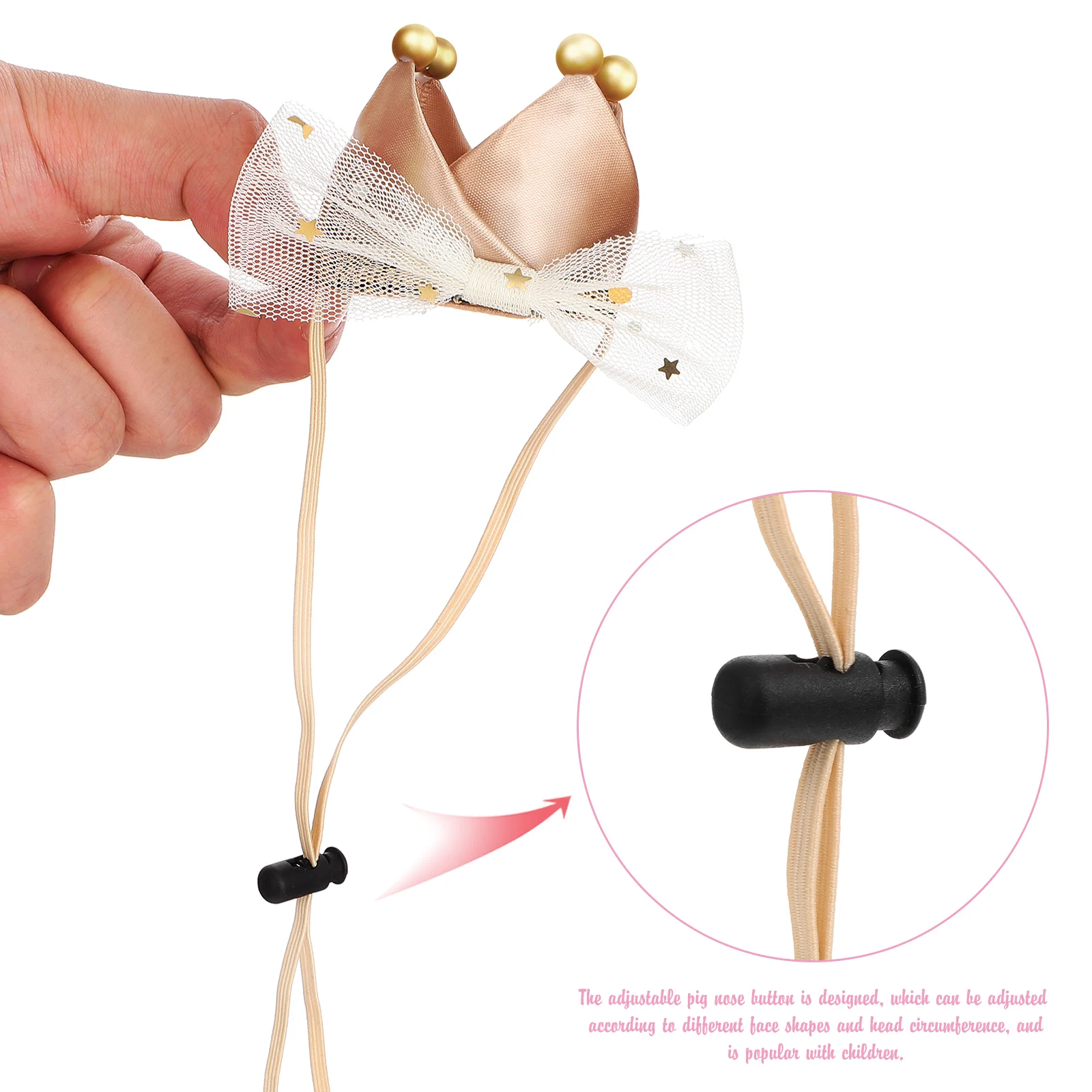 

4pcs Crown Headband Baby Hair Accessories Adjustable Girls Birthday Party Headbands Toddler Newborn Photography Outfits