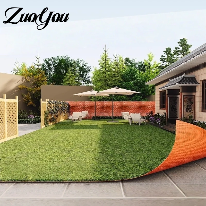 

Artificial Moss Grass Carpet Fake Turf Rug Green Lawn Mat for Balcony Patio Garden Landscaping Playground Indoor Outdoor Decor