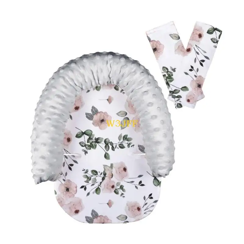 

W3JF Подушки для поддержки головы новорожденных с подушечками для ремней Детские коляски Поддержка головы Детские коляски Защита