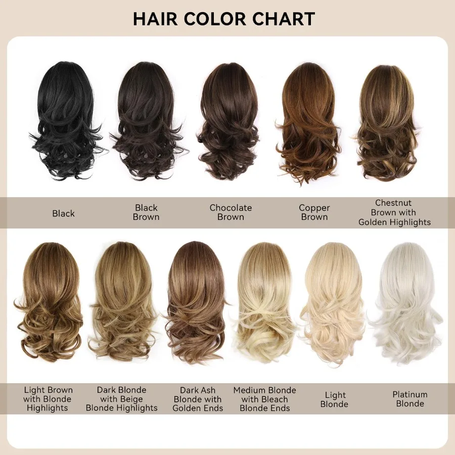 وصلة ذيل حصان سوداء ناعمة مموجة بطول 14 بوصة للنساء مع تصميم بمشبك مخلب، مظهر طبيعي، قطع شعر صناعية قصيرة مثالية لـ D #6