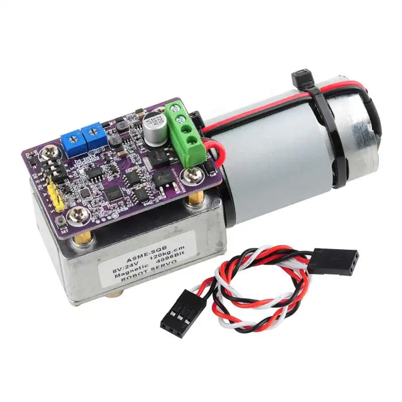 

ASME-SQB Servo Worm Gear Reduction Shaft 120KG Power Failure Self-Locking Robot Magnetic Encoder Servo Robot Arm Valve Control