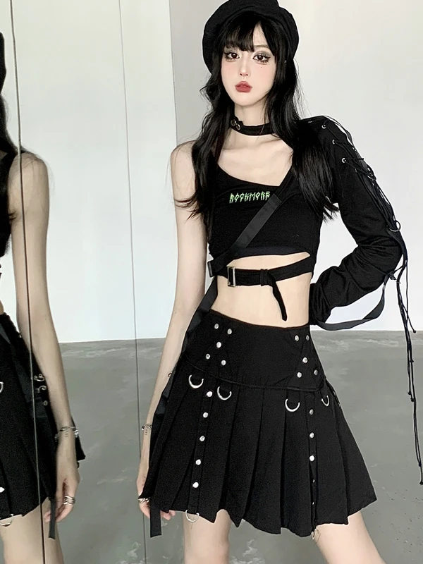 

Готический k Sle Сексуальная Девушка Субкультура Хэллоуин Little Bla Dr Сексуальная Юбка Pure Desire Jazz Dance Punk Sle Y2K