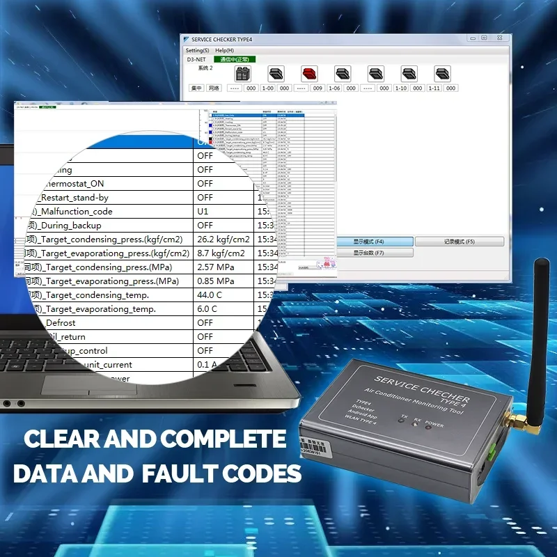 Daikin Air Conditioner ing Tool Service Checker Type 4 Wifi Connection ligent Detection Failure Troubleshooting Easy