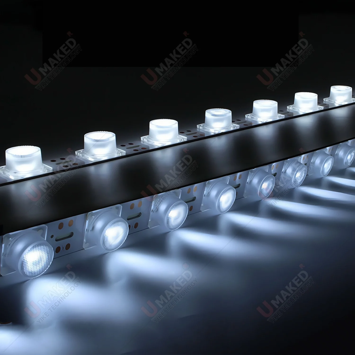 3030 12V led light bar with lense 50cm led rigid strip for lighting box SMD3030 9LED 19W DC12V aluminum IP65 waterproof len lamp