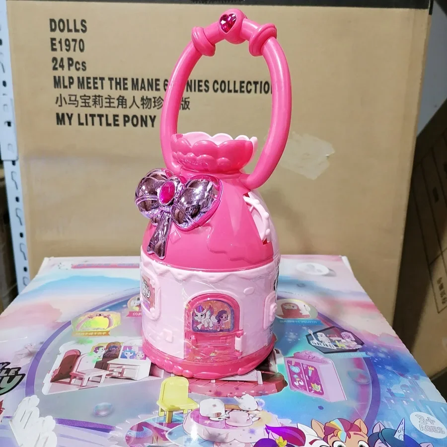 Hasbro 마이 리틀 포니 피규어 액세서리, 나비매듭 가방, 서프라이즈 박스, 소녀 놀이 집, 재미있는 장난감, 어린이 생일 선물