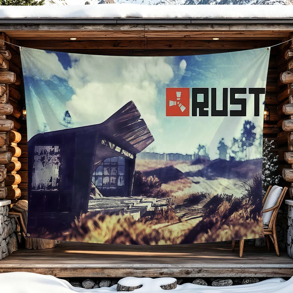 Game R-Rust flag For Living Room Home Dorm Decor Wall Outdoor Camping Party Banner Gifts