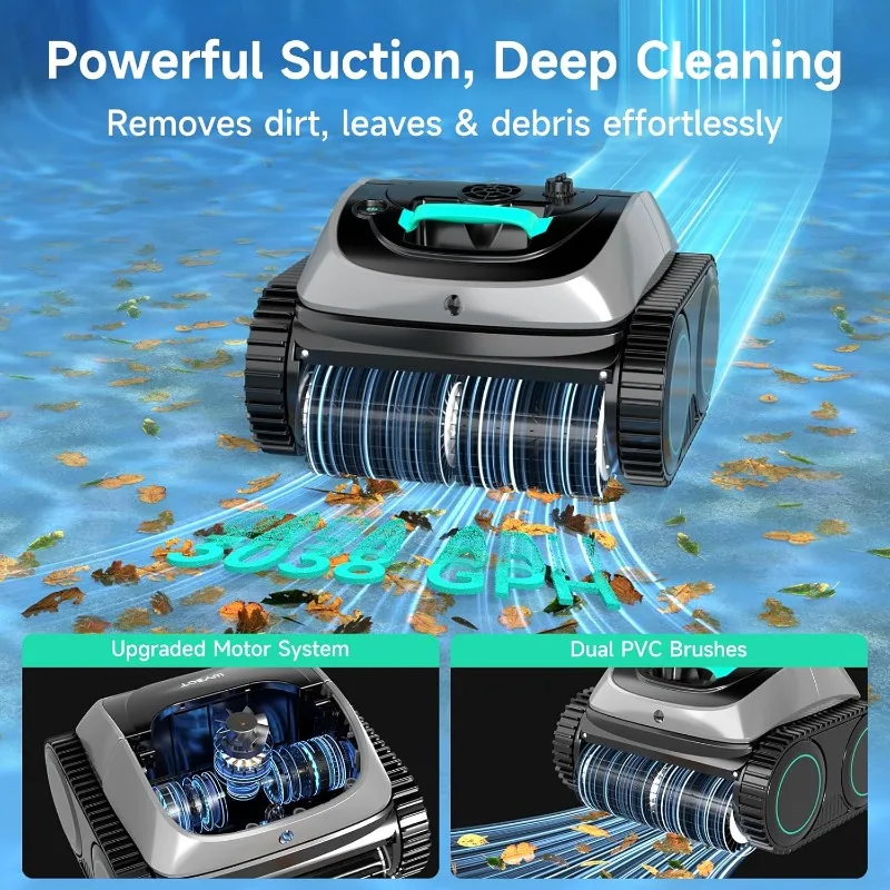 (2025 Upgrade) WYBOT C1 Pool Robot Vacuum for Inground Pools, 4-in-1 Cordless Robotic Pool Cleaner Lasts 150min