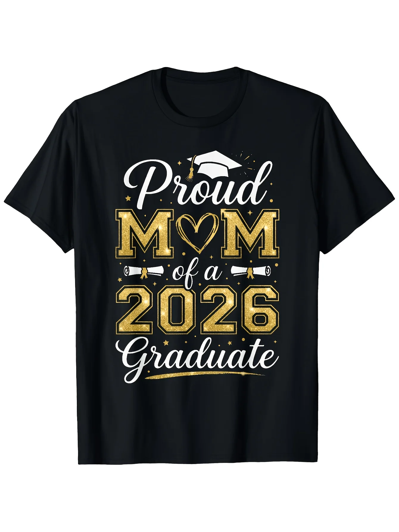 Plus Size, Proud Mom of a 2026 Graduate Graduation Season T-Shirt, Unisex Design, Summer Short-Sleeve Style, First Choice for Mother'S Day Gifts, for Teenager, For Teenager