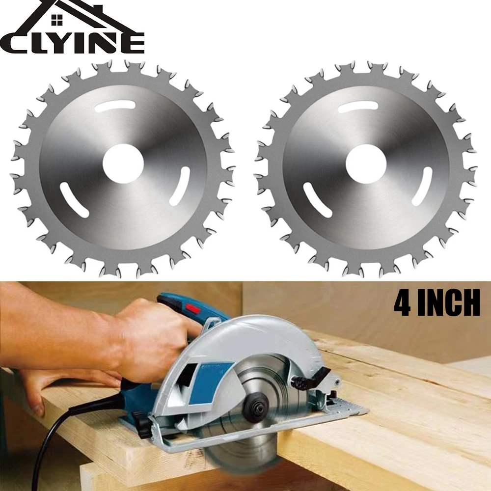 Alloy Circular Saw Blade Wood Cutting Disc Wheel Two Way Woodworking Saw Blades 4 Inches Multitool for Power Tool Angle Grinder