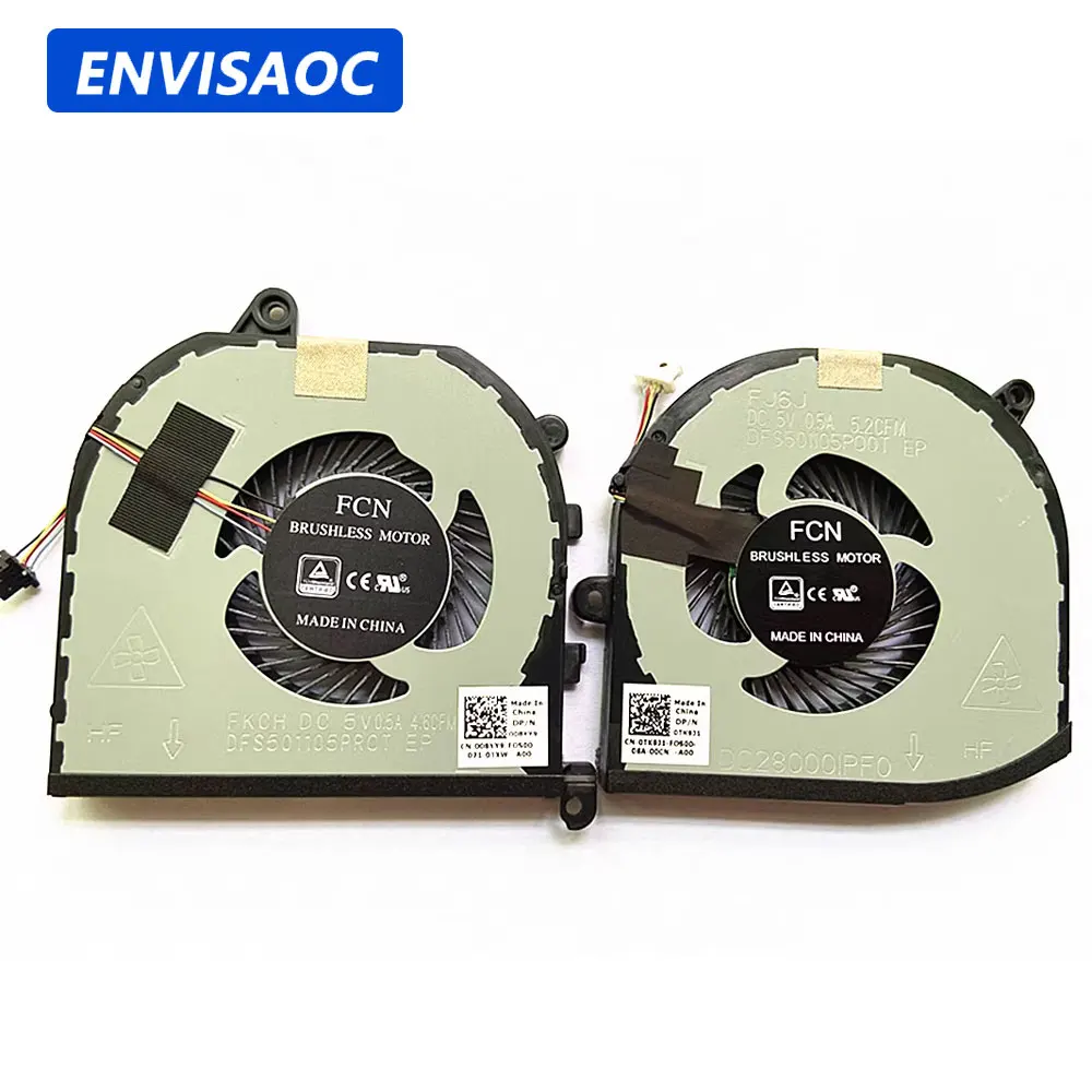 For Dell XPS 15 9570 7590 P56F Precision 5530 5540 M5530 M5540 Laptop CPU GPU Cooling Fan Heatsink Fan Cooler 0F01PX 0V9H8N