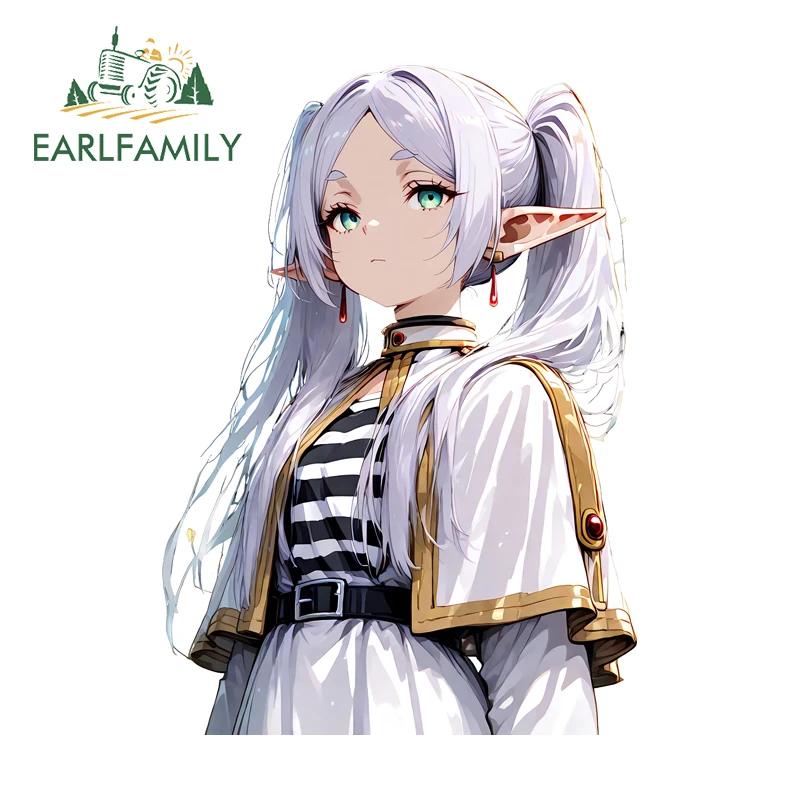 EARLFAMILY Lindas pegatinas para coche de Frieren Succubus, accesorios de bikini de verano, anime waifu hentai, calcomanía de personalidad Ahegao