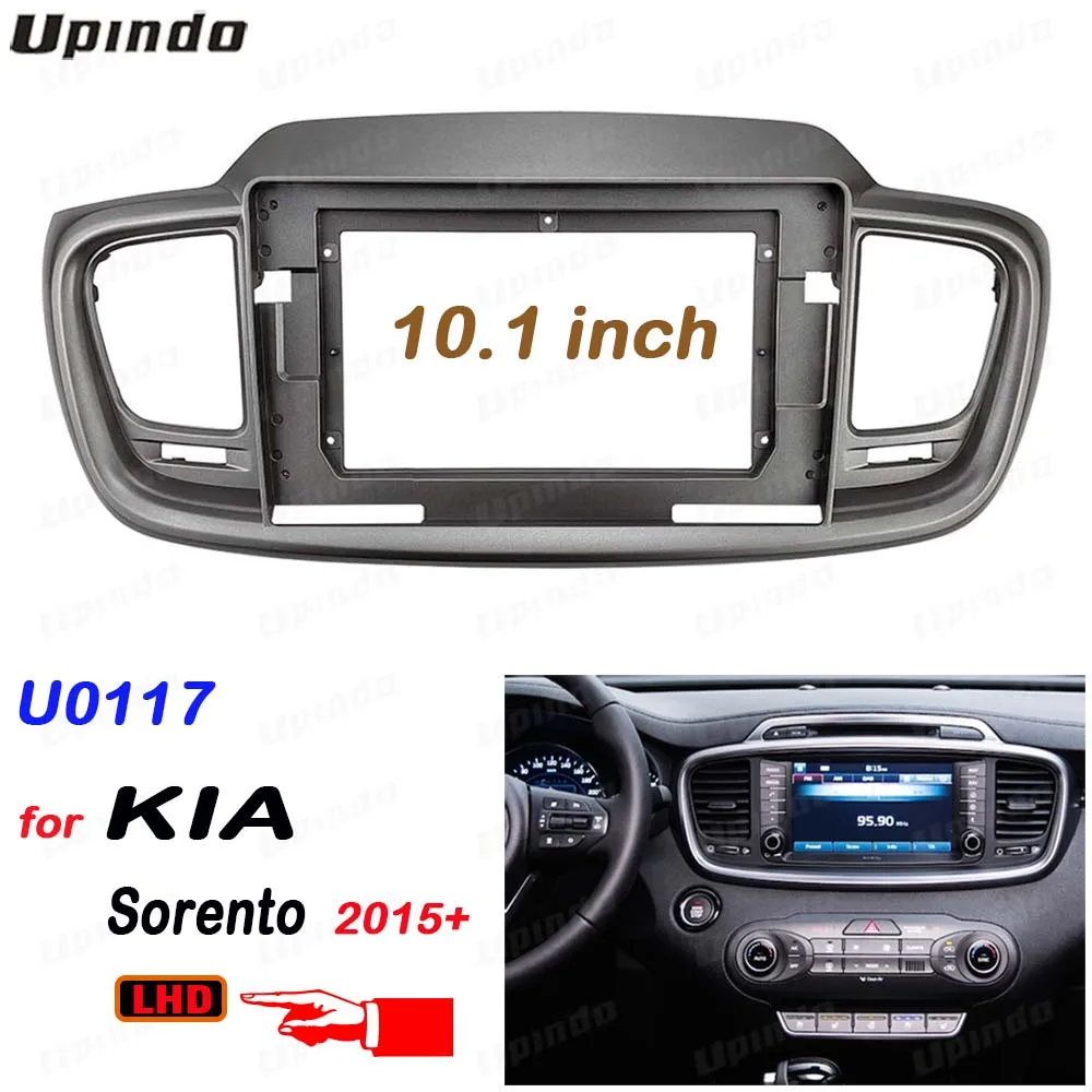 

For KIA Sorento 2015+ Radio Dashboard Fascia Panel Frame Trim Kit, 10.1 Inch 2 Din ABS PC