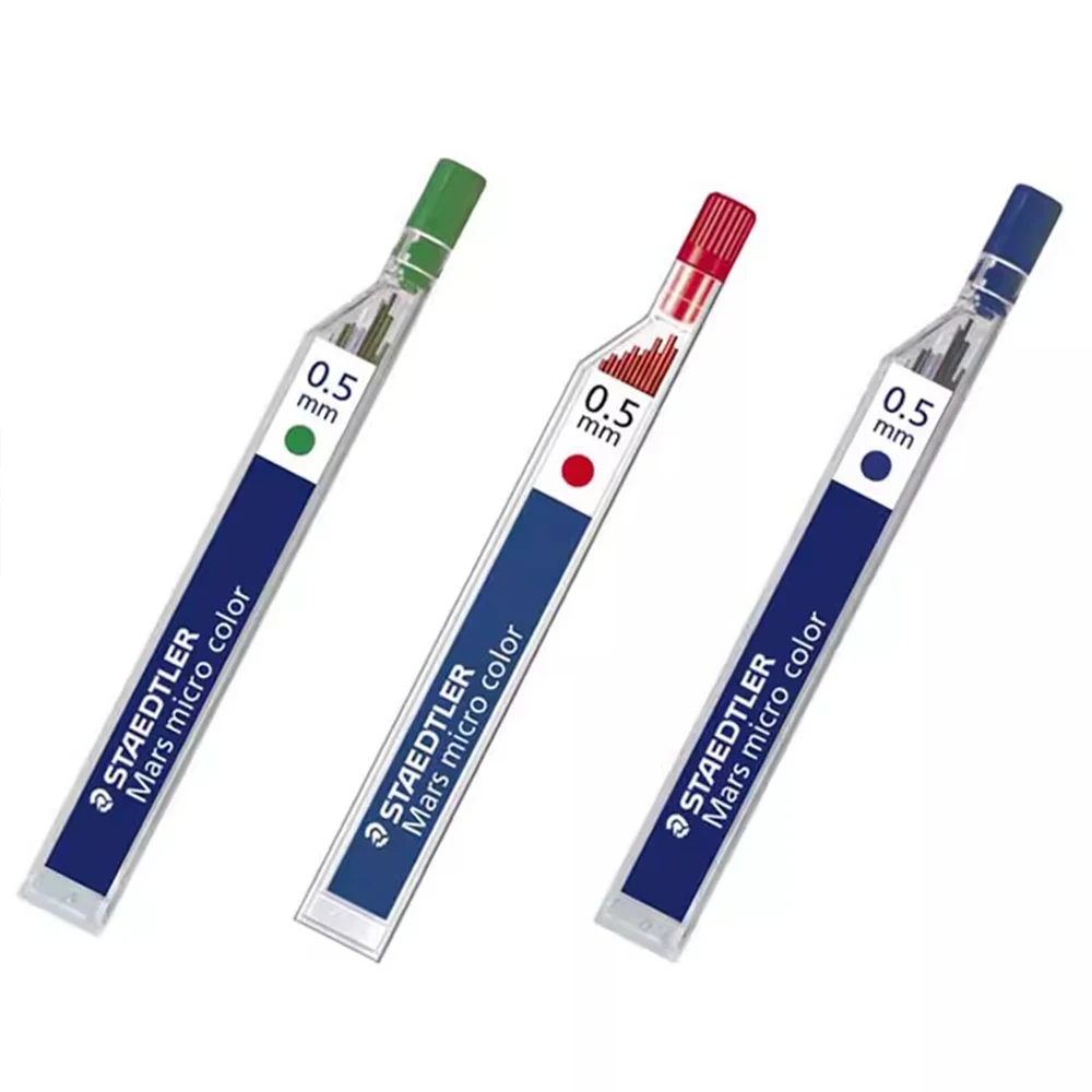 German STAEDTLER Color Lead 254 Mechanical Pencil Lead Painting Drawing Red Blue Green 0.5mm Art Stationery
