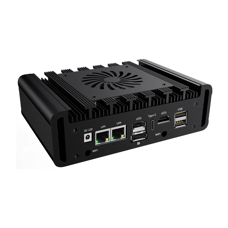 IKuaiOS-Mini PC de alto rendimiento, dispositivo con interior de 13. ª generación, Core, 2LAN, 2HD, 1DP, pantalla adecuada para oficina Industrial IoT G31F 1744-12