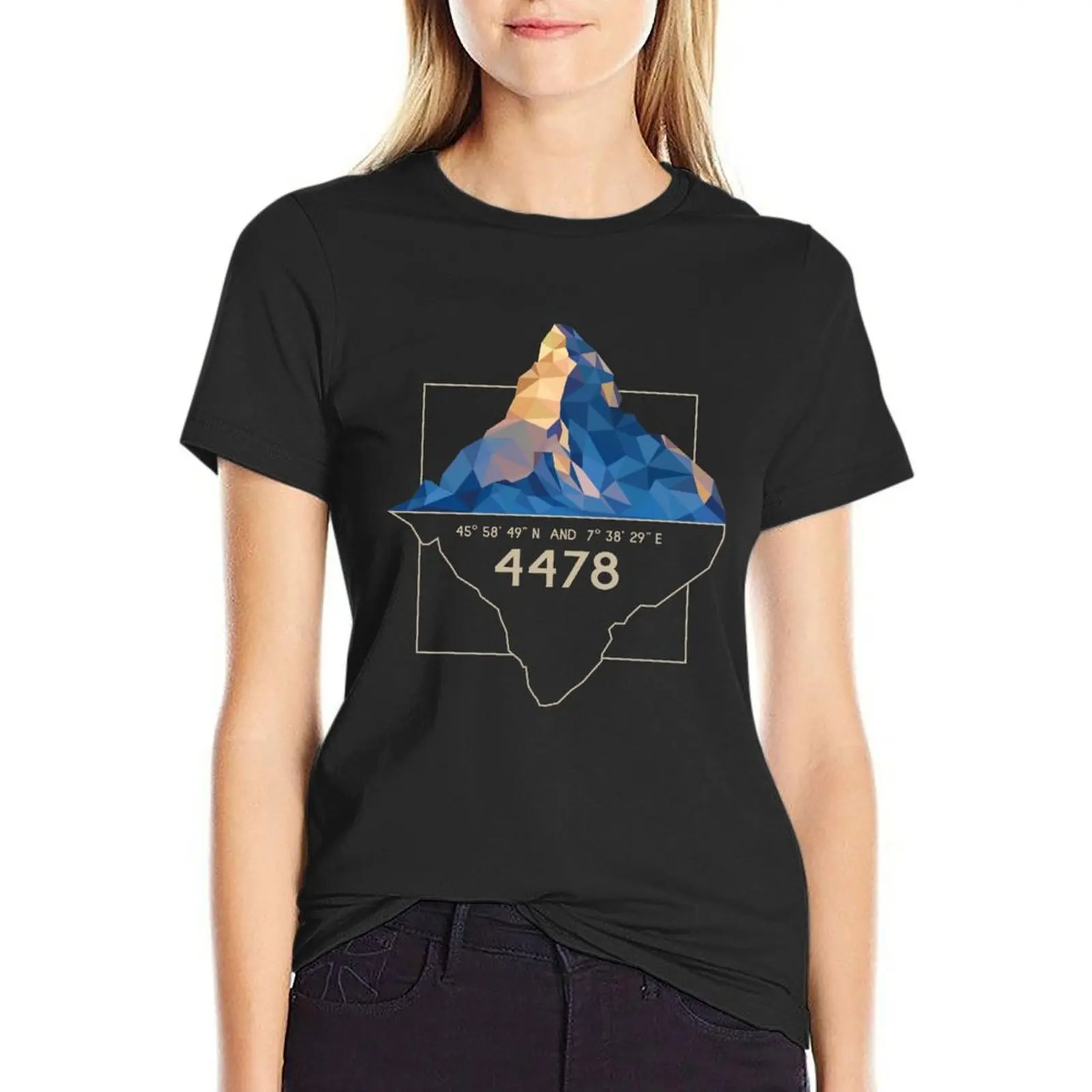 Matterhorn 4478 Zermatt Wallis Valais Switzerland Alps mountaineer mountaineer T-Shirt graphics Women clothes