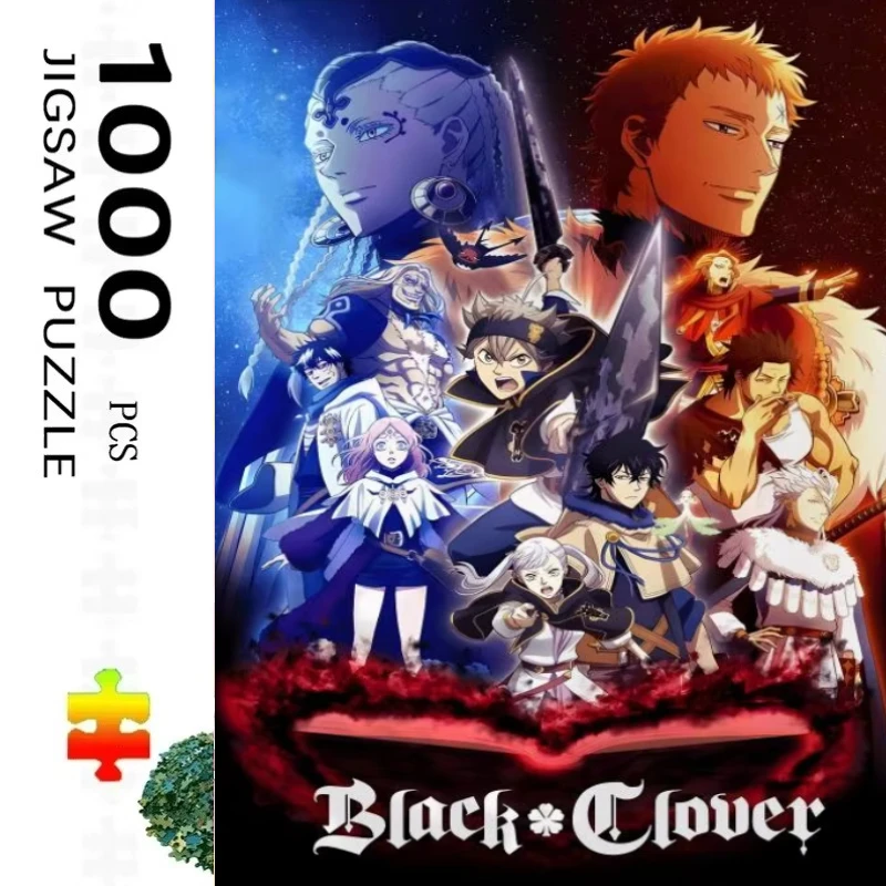Black Clover Cartoon Anime Jigsaw Puzzles Home Decor Adults Puzzle Games Family Fun Floor Puzzles Educational Toys for Kids
