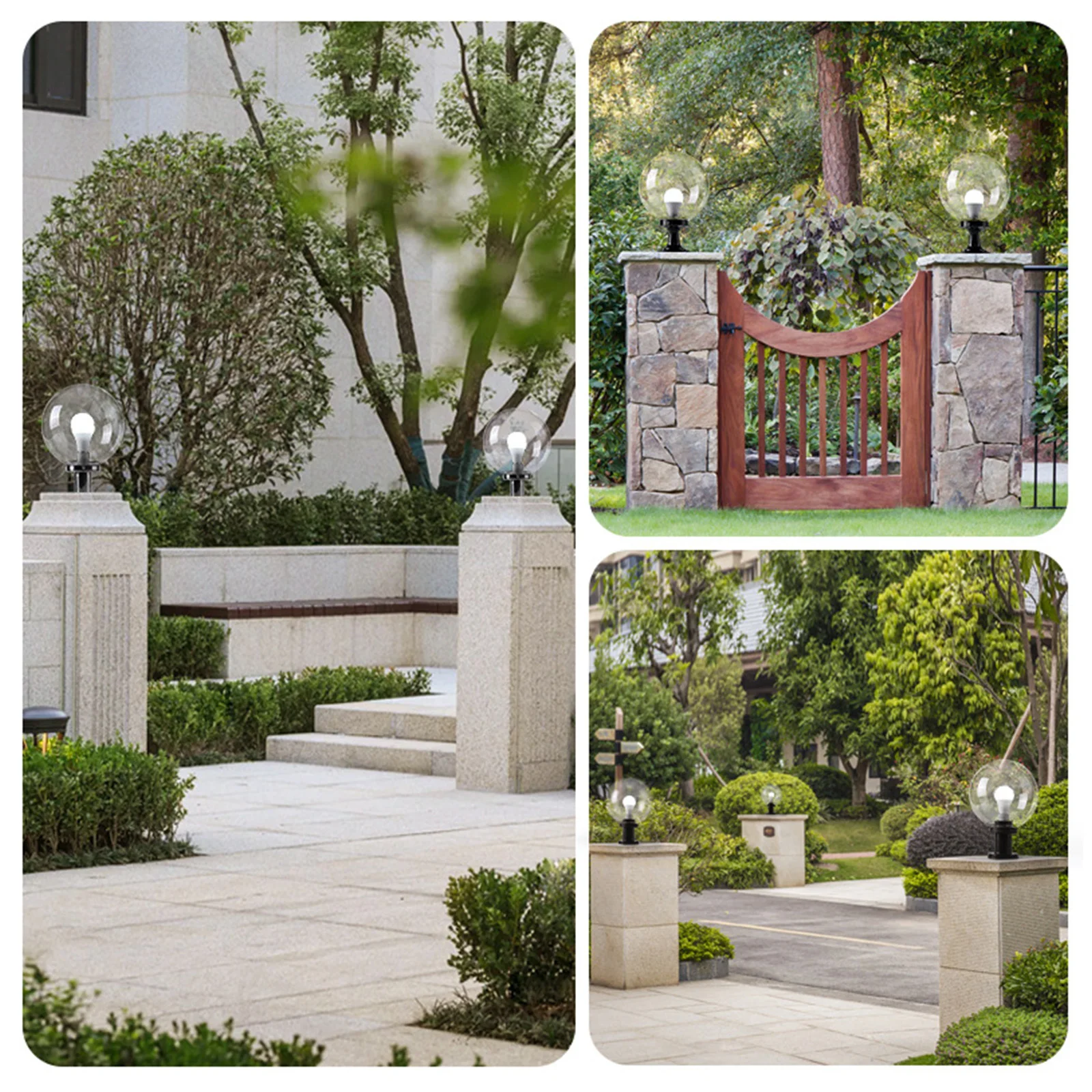 

Outdoor Round Lamp Shade Durable Plastic Light Protector Cover Waterproof Garden Light Accessory Landscape Lamp Cover