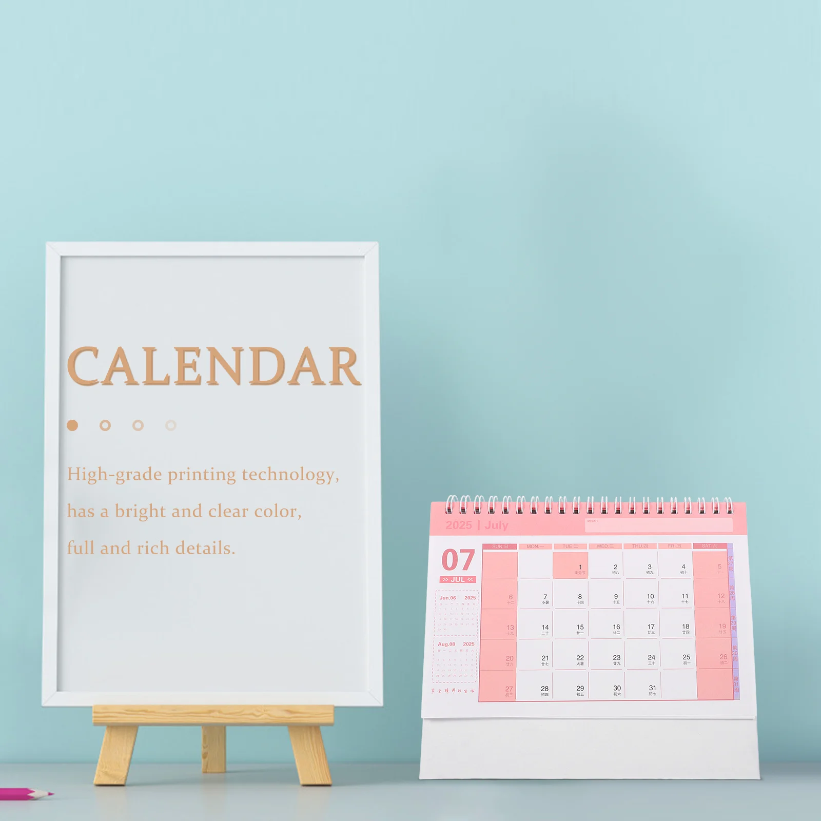 

Mini Desk Calendar 2024-2025, Chinese Year Of The Snake Lunar Planner Standing Flip Calendar For Office Home Decor Table Top