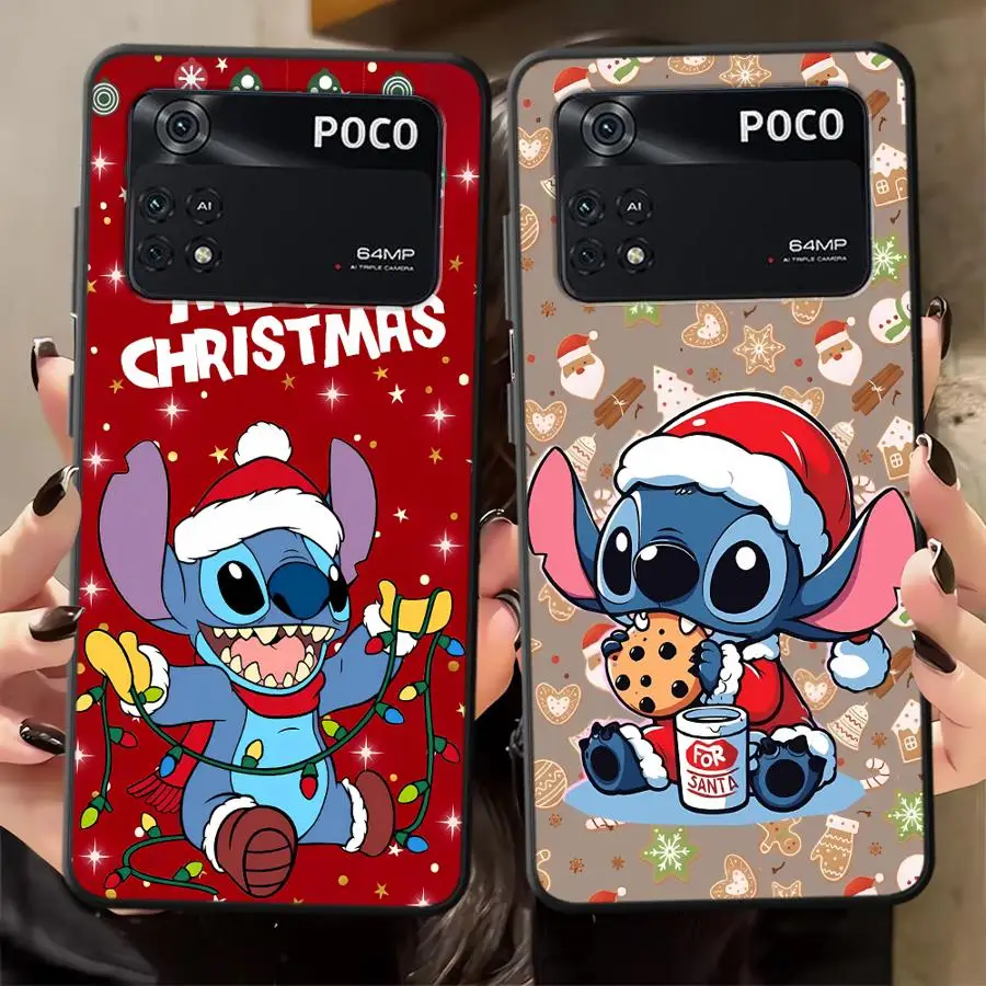 لينة عودة غطاء الهاتف القضية ل Xiaomi Poco F3 F4 F5 C50 M5 X3 X4 X5 C65 C51 M3 M4 برو عيد الميلاد لطيف غرزة البخاخة