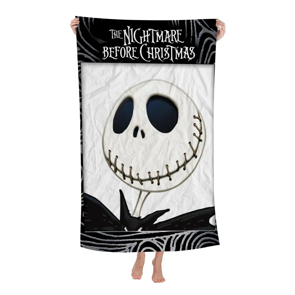 Classic Animated Movie Nightmare Before Christmas Jack coperta in microfibra asciugamani da spiaggia ad asciugatura rapida asciugamano da piscina