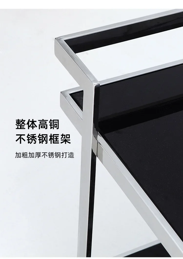 Подвижный простой креативный стеклянный край, журнальный столик для спальни, гостиной, бытовой, из нержавеющей стали, современный квадратный угол, несколько