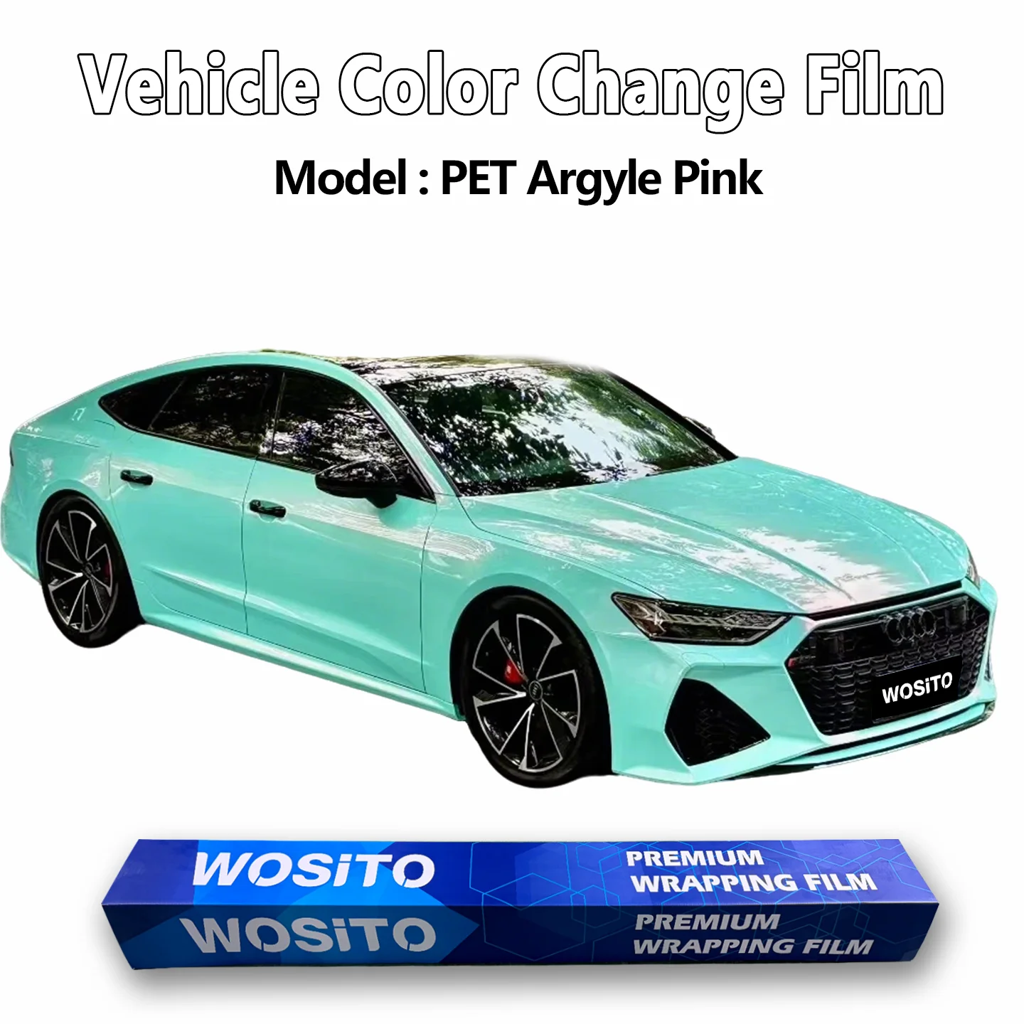 

Argyle Pink Chameleon Glossy Vinyl Wrap 1.52mx17m Full Car Wrap Color Shift Bubble Free Air Release Auto Film Sticker