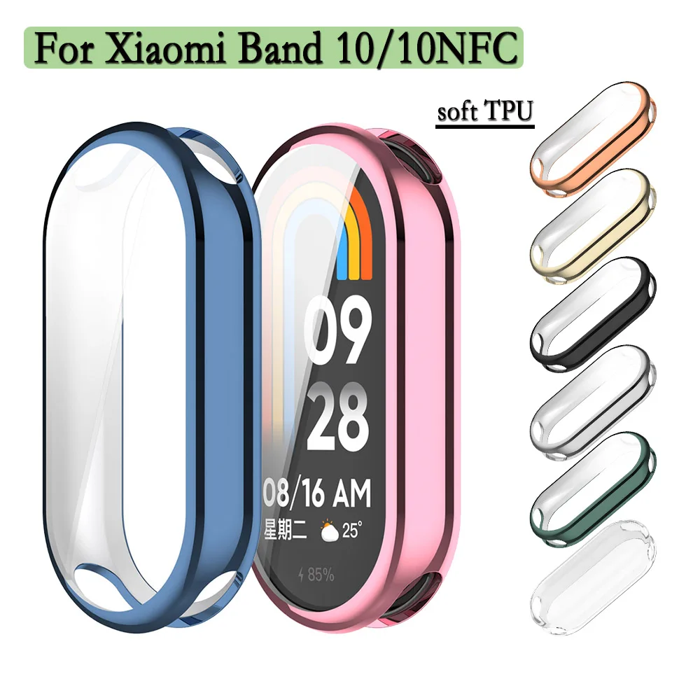 

Case For Xiaomi Band 10/10NFC Soft TPU Watch Decoration Cover With Screen Protect Durable Watch Case Protection