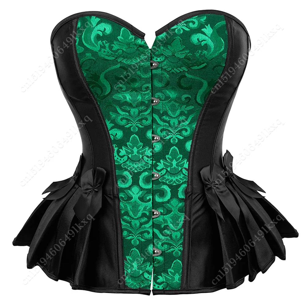 Victorian Corset Top Princess Corset Black Plus Size Overbust Corset Vintage Green Blue Red Gothic Corsets for Women