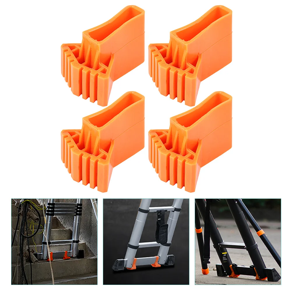 4 Pcs Wrinkle Non-slip Mat Folding Ladder Feet Covers for Pvc Telescoping Rubber