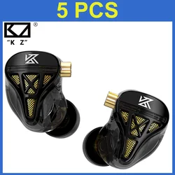 KZ DQS Metal kablolu mikrofonlu kulaklık kulak kulaklık kulaklıklar HiFi bas monitör spor müzik Stereo ayrılabilir kulaklık