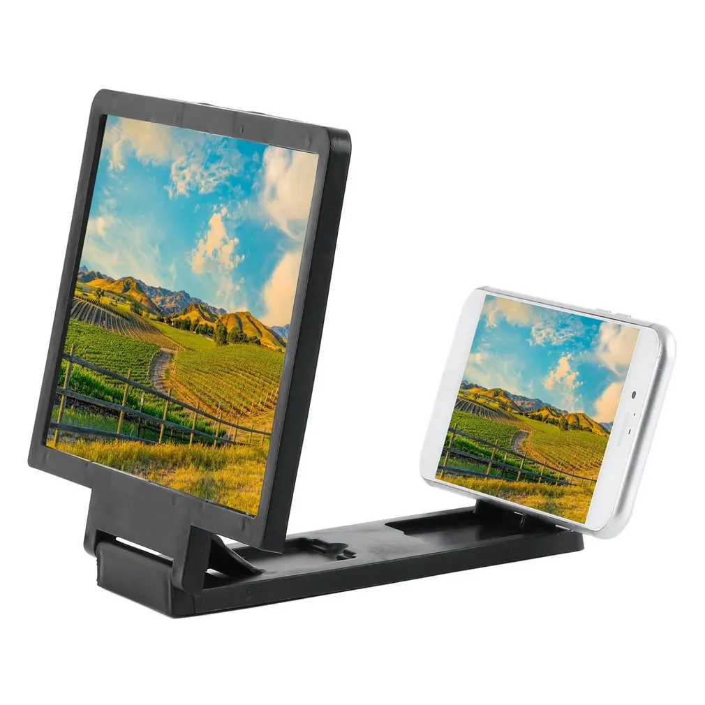 Hot Mobile Phone Screen Magnifier Eyes Protection Display 3D Video Screen Amplifier Folding Enlarged Expand Stand Holder