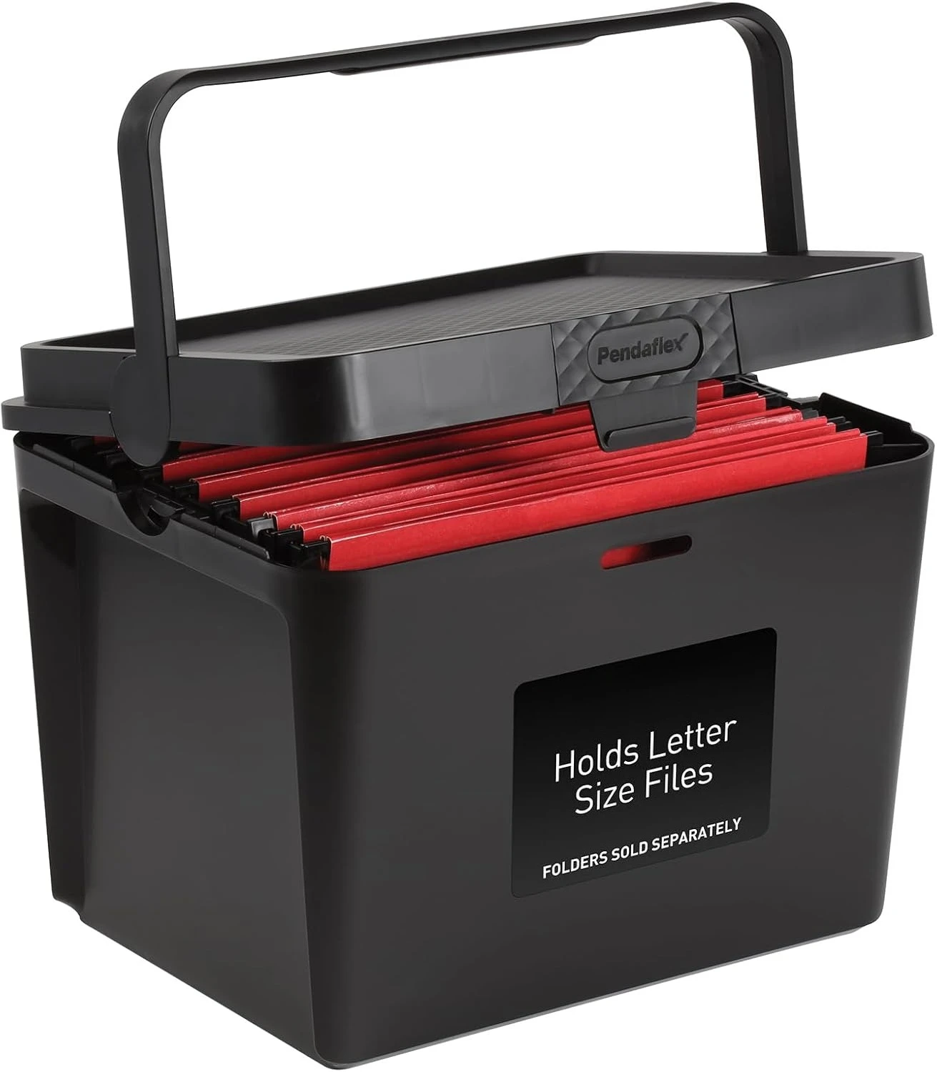 

Portable File Box, Letter Size, 14.25" x 9.25" x 11", Black