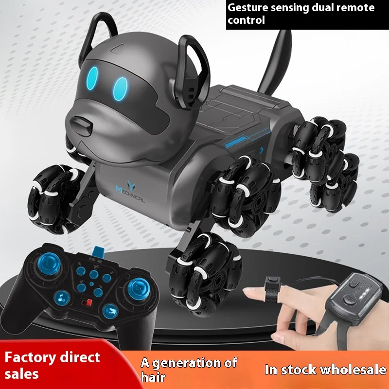 

New Children'S Toy Mechanical Dog Eight-Wheel Stunt Electric Remote Control Car Intelligent Simulation Robot Dog Manufacturer