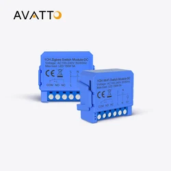 Avatto tuya inteligente zigbee wifi módulo de interruptor de contato seco universal diy disjuntor relé dc 12/24v ac 100-240v trabalho google casa alexa