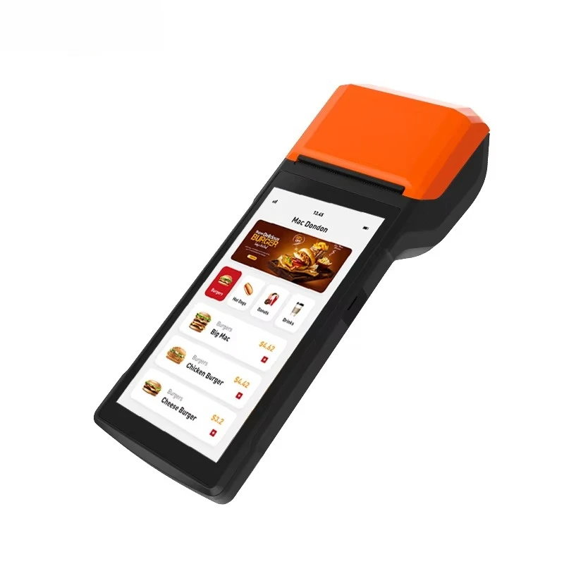 Smart Cashier Machine Mobile Handheld Pos Device With Printer Software Android Pda