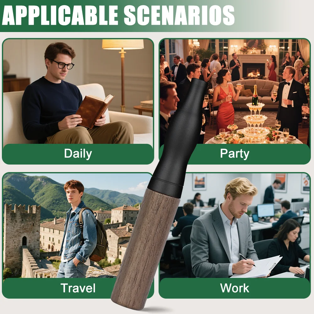 عصا إقلاع التدخين خالية من النيكوتين، جهاز استنشاق بدون دخاني قابل للتعديل مع خراطيش نكهة، أداة توقف عن التدخين على كسر الحنين #6