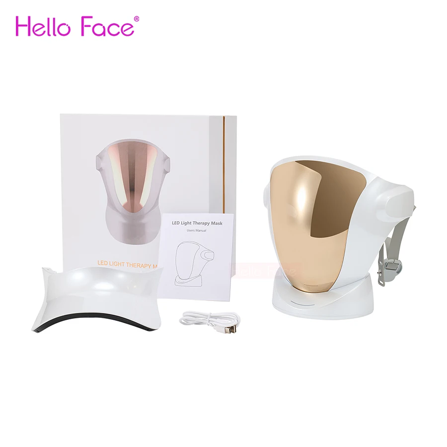 Led Light Therapy Mask for Face and Neck Wireless Professional 807 PCS LED Face Mask Phototherapy SkinCare Device