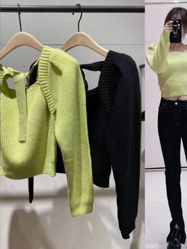 

Unique een Knitted Sweater Women's Winter New Year Faionable Belted Top Coat Sli Commute Sle Slim Fit Long Sve