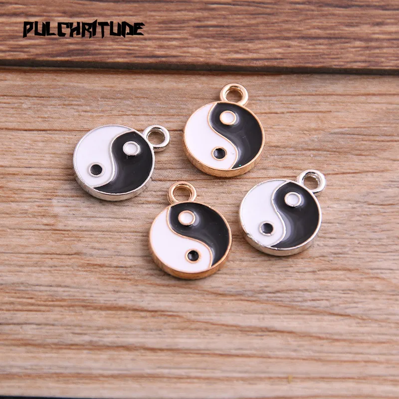 

15Pcs 12*16mm Two Color Alloy Metal Drop Oil Gossip Charms Pendant For DIY Bracelet Necklace Jewelry Making