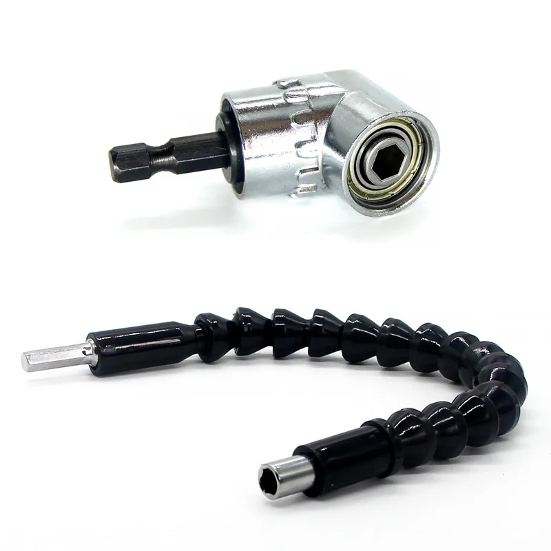 Imagem -02 - Ângulo Screw Driver Socket Holder Adapter Bits Ajustáveis Bicos para Chave de Fenda Chave de Fenda Direita 105 Graus
