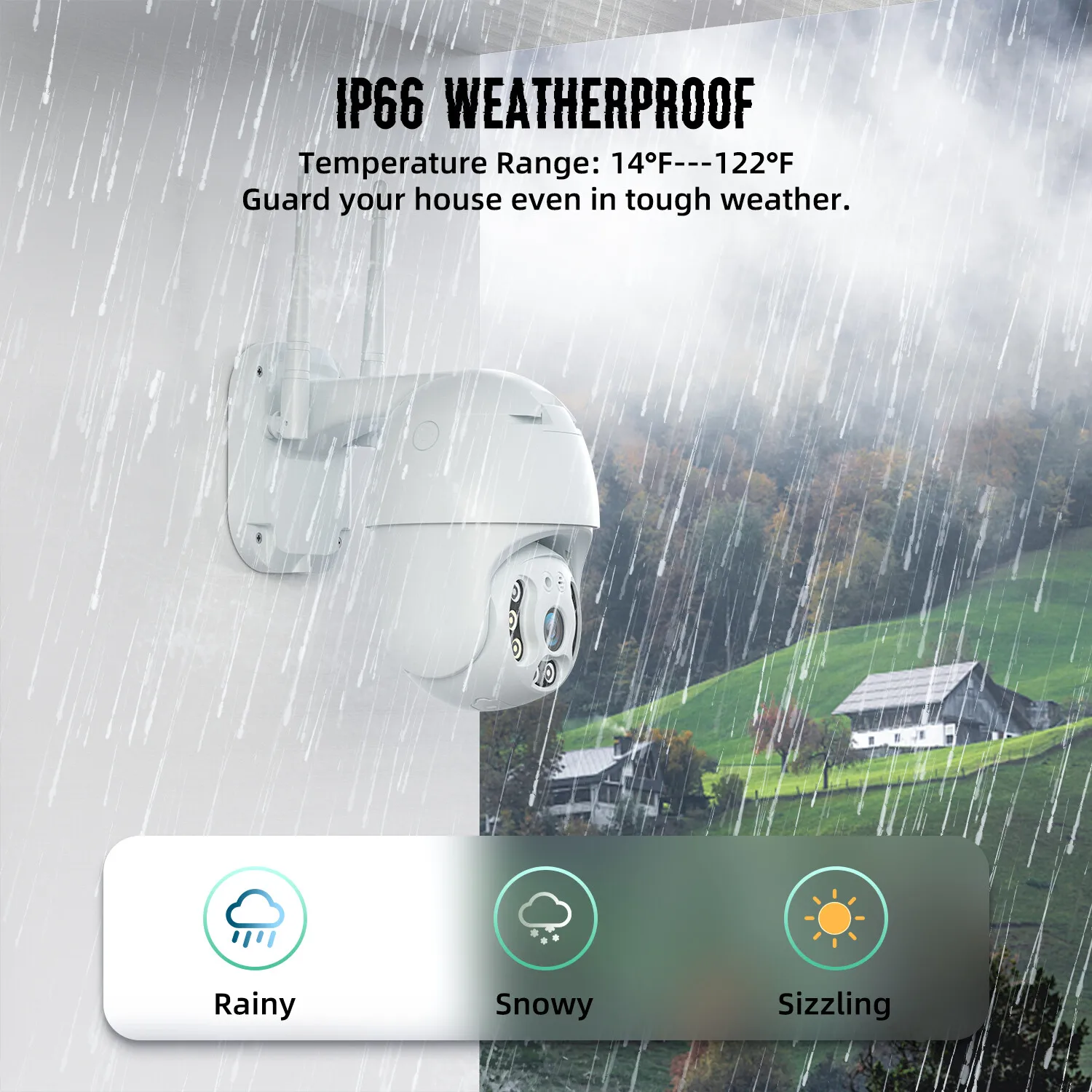 1080P HD IP CCTV Camera Waterproof Outdoor WiFi PTZ Security Wireless IR Cam NVR