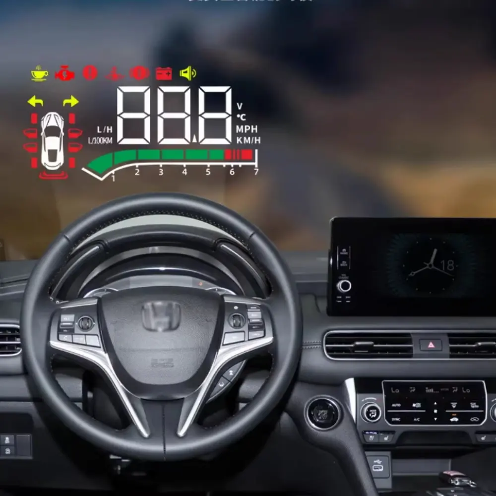 Car LED Projector For Audi A6 2018-2023 Auto HUD Head-Up Display Windshield Safe Driving Assistance Accessories view 5