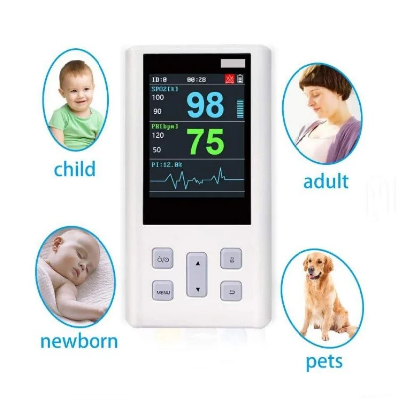جهاز قياس التأكسج النبضي المحمول باليد SPO2 للبالغين/حديثي الولادة/الأطفال/البيطري #1