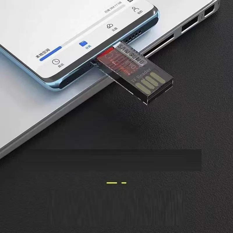 デュアルポートUSB Type-Cカードリーダー USB-C Micro SD/TFカードビューア データ転送アダプター 携帯電話 タブレット ノートパソコン コンピューター PC用