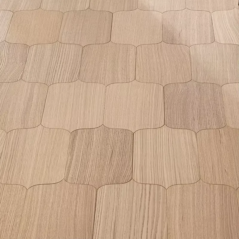 Special Shape Black Walnut Multilayer Solid Wood Parquet Floor Custom Factory Indoor Warm Geothermal Wooden Flooring