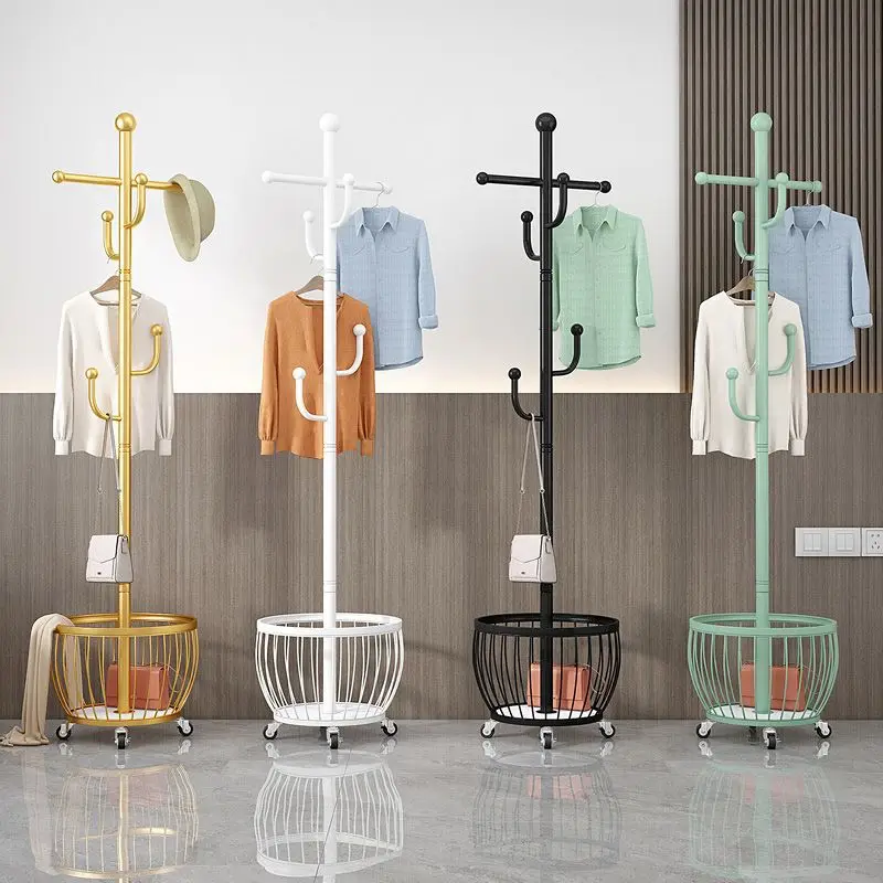 Free Standing Wardrobe Clothes Rack Hallway Coat Rack Bedroom Storage Organizer Overnight Clothes Box Clothes Rack Hangers