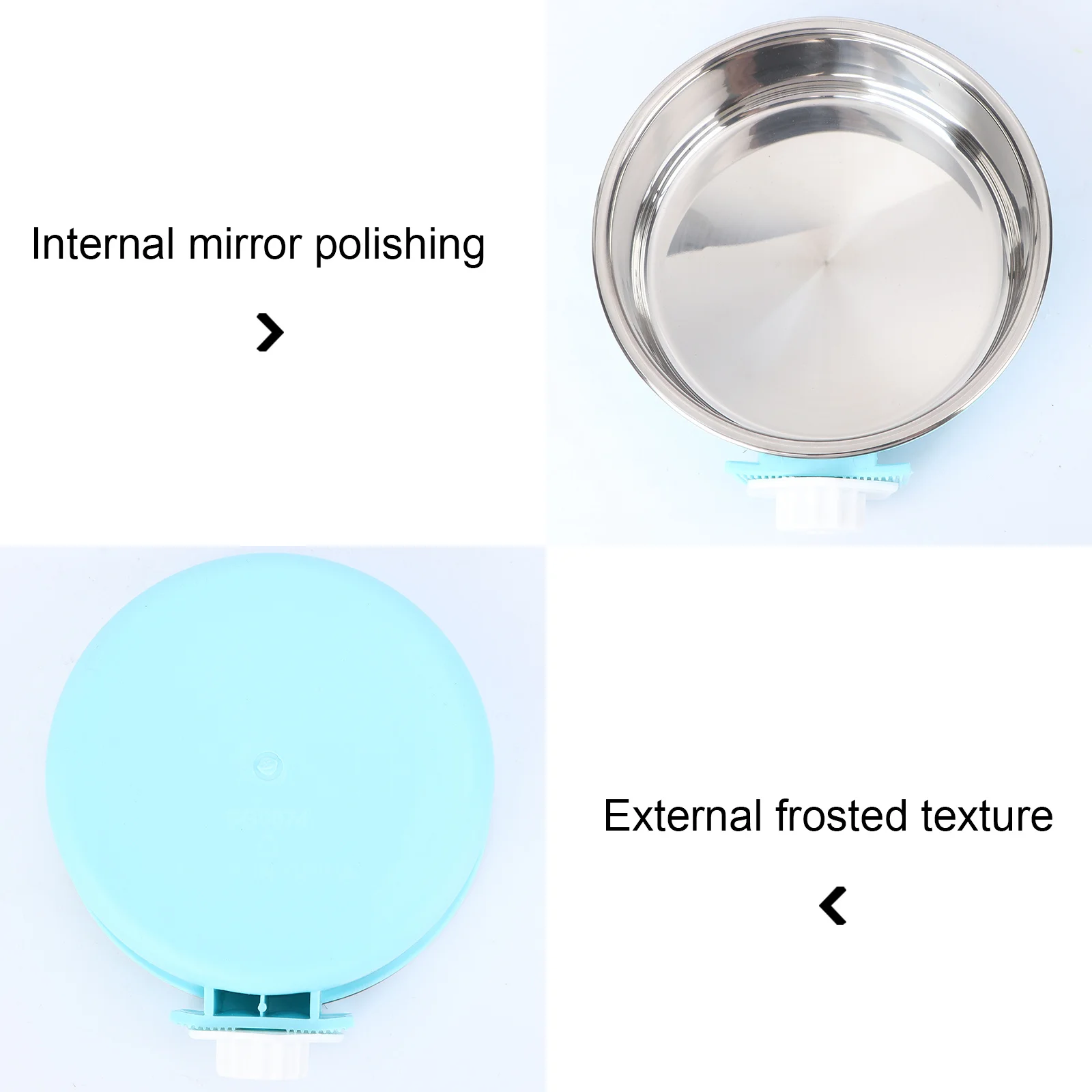 

Dog Bowl Stainless Steel Portable Pet Feeder Water Dispenser for Puppy Cat Double Layer Design Rustproof Non-Slip Base Easy to