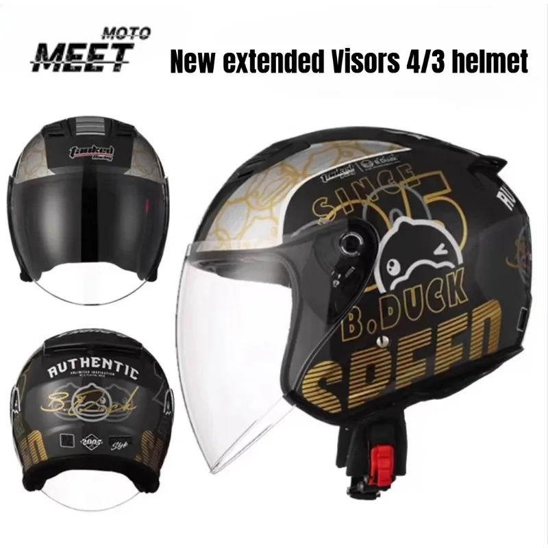 

Fanked Open Face Helmets Motorcycle Accessories Cascos Para Motos 3/4 Open Half Helmet Retro Semi-open Helmets Men Women