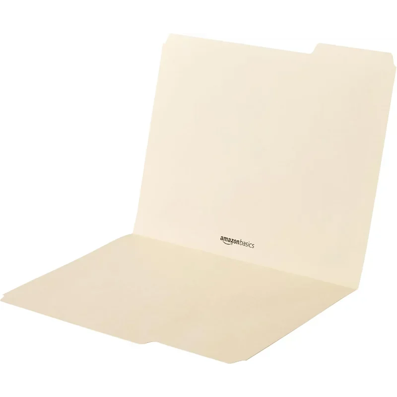 مجلدات الملفات مع علامات تبويب للملفات، علامة تبويب 1/3 قطع، أوضاع متنوعة، 8.5 × 11 بوصة، حجم الرسالة، مانيلا، عبوة من 100 قطعة