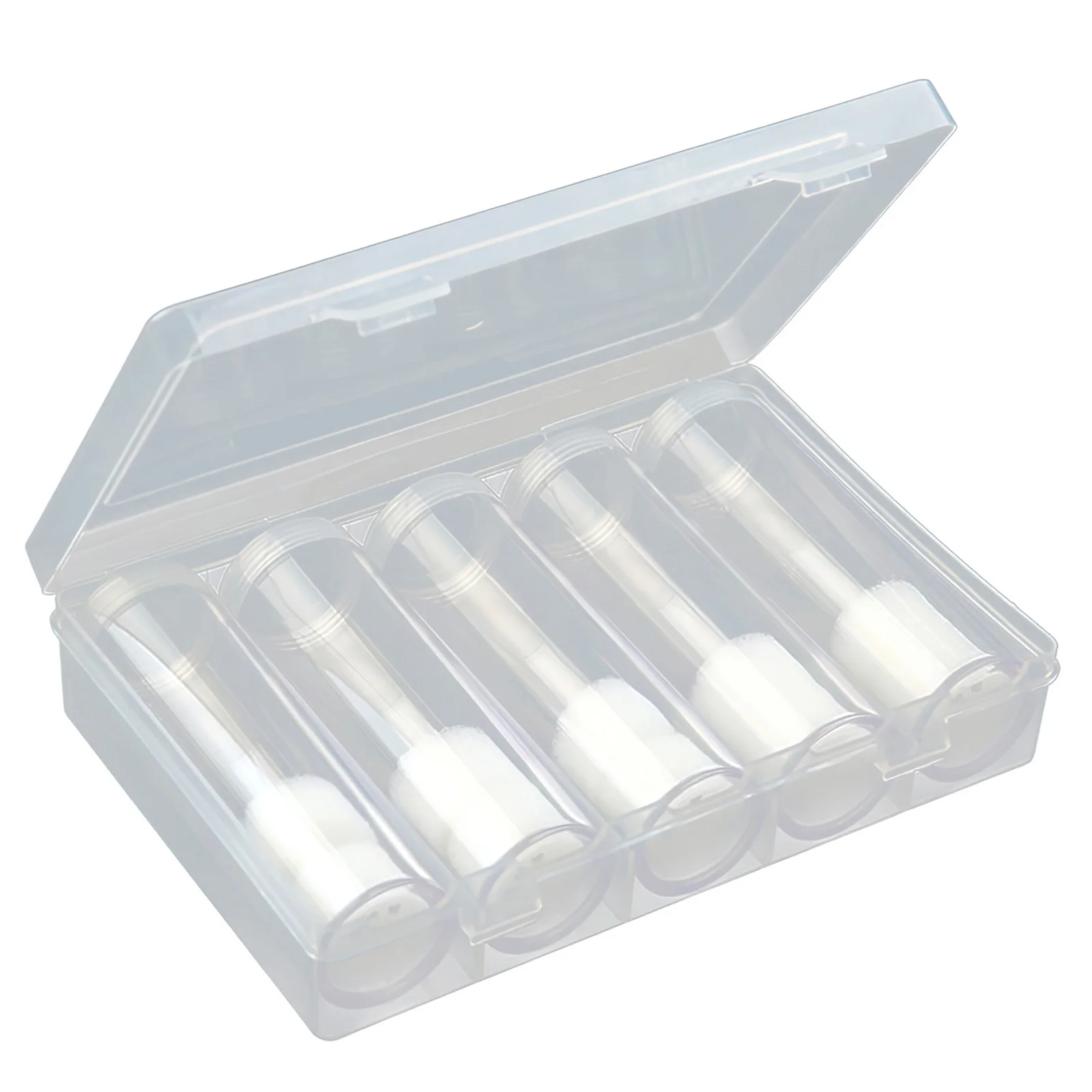 

6Pcs Coin Storage Tube Organizer Clear Plastic Round Protective Capsule Holders Snap Fit for Collectors Display Box